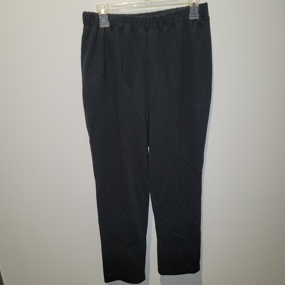 EVELYN Black Big Flare Palazzo Pants~Traveler's knit~30" inseam~Small